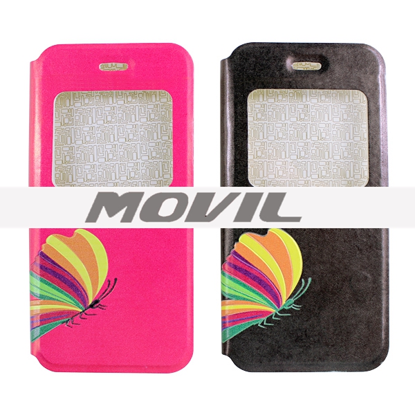 NP-2521 Pintura Funda con ventana para iPhone 6-15